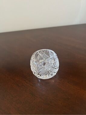 Vintage Crystal Cut Open Salt Cellar